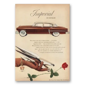 1953 Chrysler Imperial Print Ad | Setting New Mood