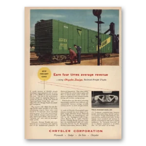 1953 Chrysler Corporation Print Ad | Railroad Freight