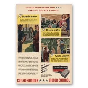1953 Cutler Hammer Print Ad | Motor Control