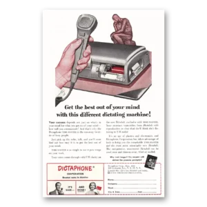 1953 Dictaphone Print Ad | Get Best