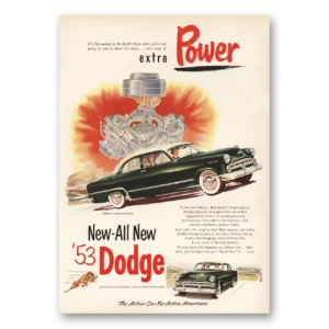 1953 Dodge Print Ad | Money In The Bank Power