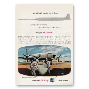 1953 Douglas Radome Print Ad | De Ice