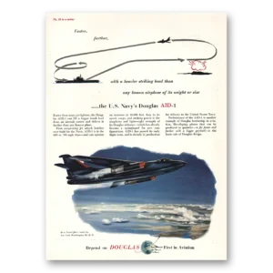 1953 Douglas Print Ad | Us Navy Douglas A3d1