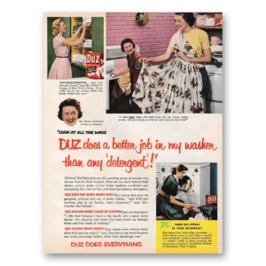 1953 Duz Detergent Print Ad | Better Job