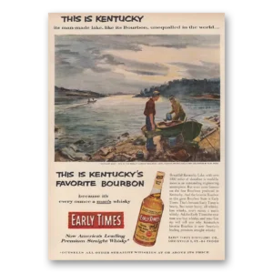 1953 Early Times Whisky Print Ad | Kentucky