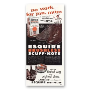 1953 Esquire Boot Polish Print Ad | No Work