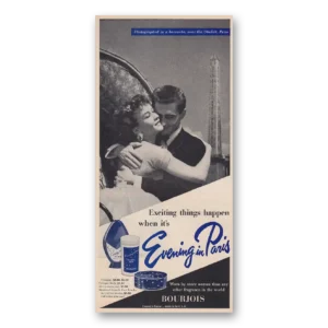 1953 Evening In Paris Perfume Print Ad | Exciting Things
