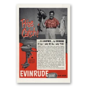 1953 Evinrude Print Ad | Prize Catch