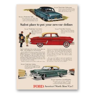 1953 Ford Print Ad | Safest Place