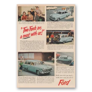1953 Ford Country Sedan Print Ad | Two Fords