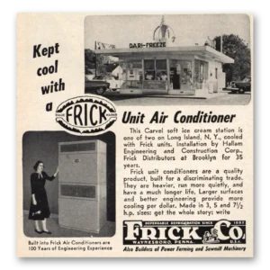 1953 Frick Air Conditioner Print Ad | Dari Freeze