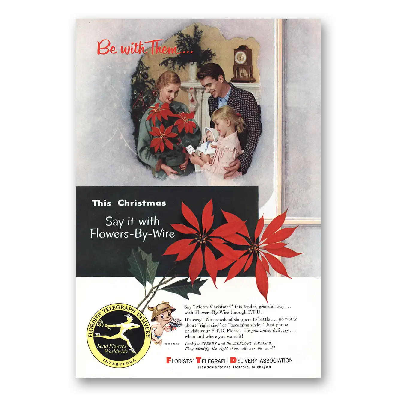 1953 FTD Print Ad | Flowers By Wire