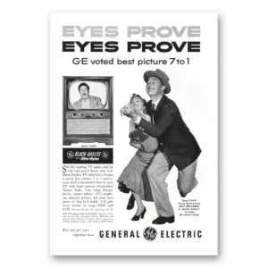 1953 General Electric Television Print Ad | Black Daylite
