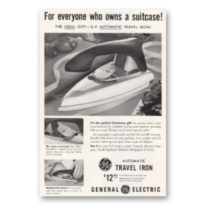 1953 General Electric Iron Print Ad | Ge Travel Iron
