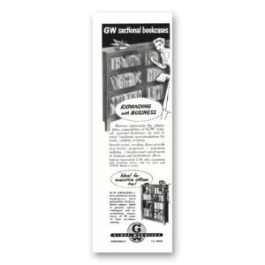 1953 Globe Wernicke Print Ad | Gw Sectional Bookcases