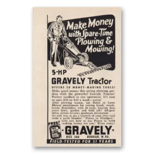 1953 Gravely Tractors Print Ad | Make Money
