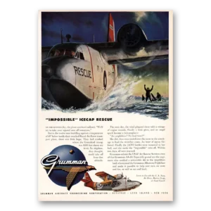 1953 Grumman Print Ad | Icecap Rescue