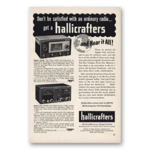 1953 Hallicrafters Print Ad | Hear It All