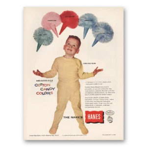1953 Hanes Print Ad | Cotton Candy Colors