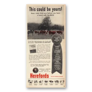 1953 American Hereford Print Ad | This Could Be Yours