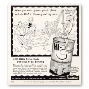 1953 Hi C Print Ad | Picnic Plans
