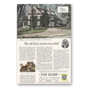 1953 Home Insurance Print Ad | John James Audubon