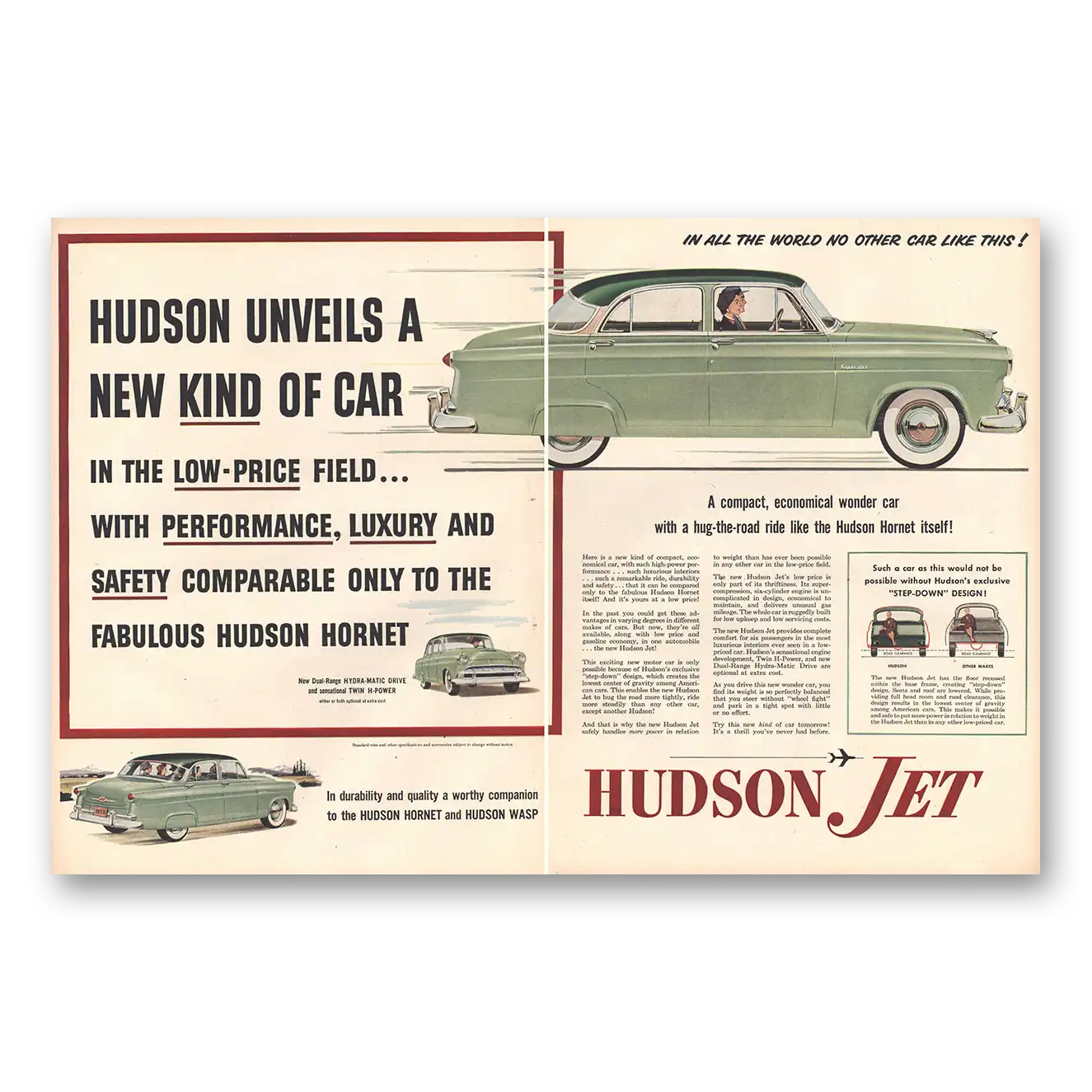 1953 Hudson Jet Print Ad | Unveils