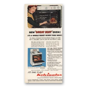 1953 Kelvinator Print Ad | Great Scot Oven