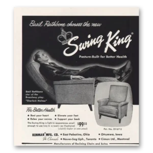 1953 Swing King Chair Print Ad | Posture Built