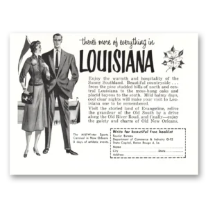 1953 Louisiana Print Ad | More Everything