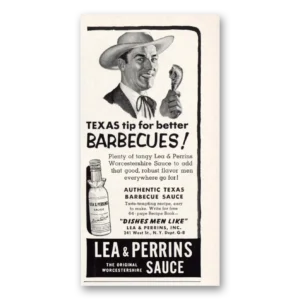1953 Lea & Perrins Sauce Print Ad | Texas Tips