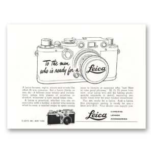 1953 Leica Cameras Print Ad | To Man