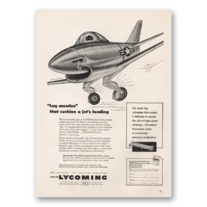 1953 Lycoming Print Ad | Jets Landing