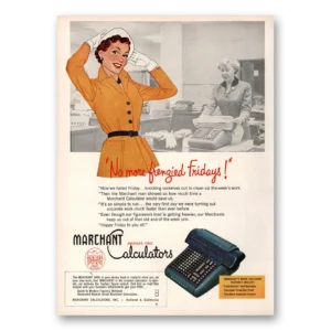 1953 Marchant Calculating Machine Print Ad | Frenzied Fridays