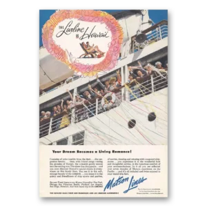 1953 Matson Line Print Ad | Living Romance