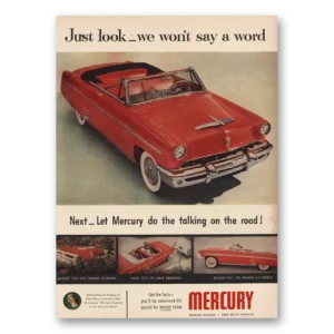 1953 Mercury Print Ad | Wont Say Word