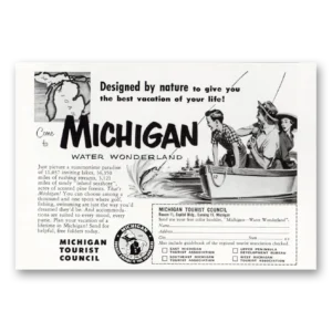 1953 Michigan Print Ad | Water Wonderland