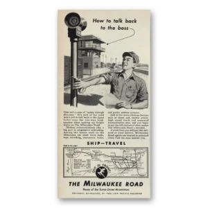1953 Milwaukee Road Print Ad | Talk Back Boss