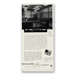 1953 Mississippi Glass Print Ad | Walls Work