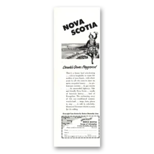 1953 Nova Scotia Canada Print Ad | Ocean Playground