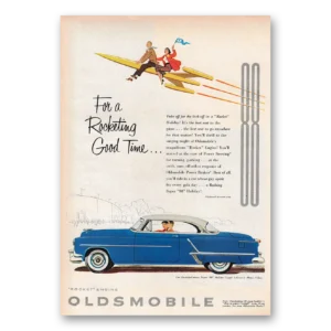 1953 Oldsmobile Holiday Print Ad | Rocketing