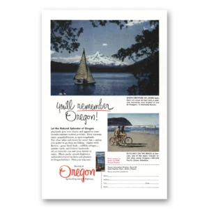 1953 Oregon Print Ad | Klamath Lake