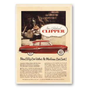 1953 Packard Clipper Print Ad | Medium Car Cost
