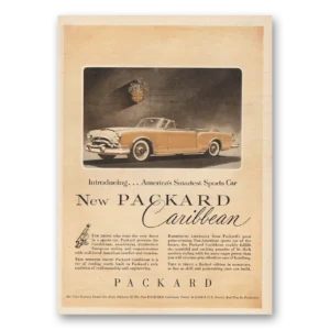 1953 Packard Caribbean Print Ad | Smartest Sports Car