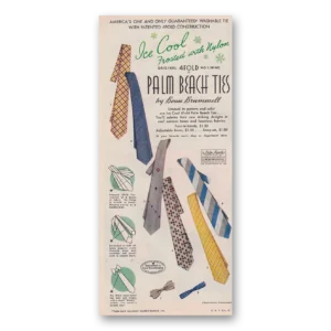 1953 Beau Brummell Ties Print Ad | Palm Beach