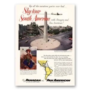 1953 Pan Am Print Ad | Sky Tour