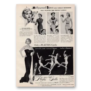 1953 Playtex Undergarments Print Ad | Girdles Hollywood