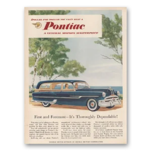 1953 Pontiac Station Wagon Print Ad | Dollar For Dollar
