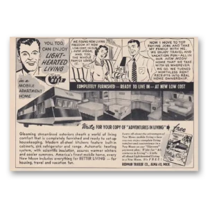 1953 Redman Trailer Print Ad | Light Hearted Living