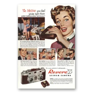 1953 Revere Camera Print Ad | Merry Go Round